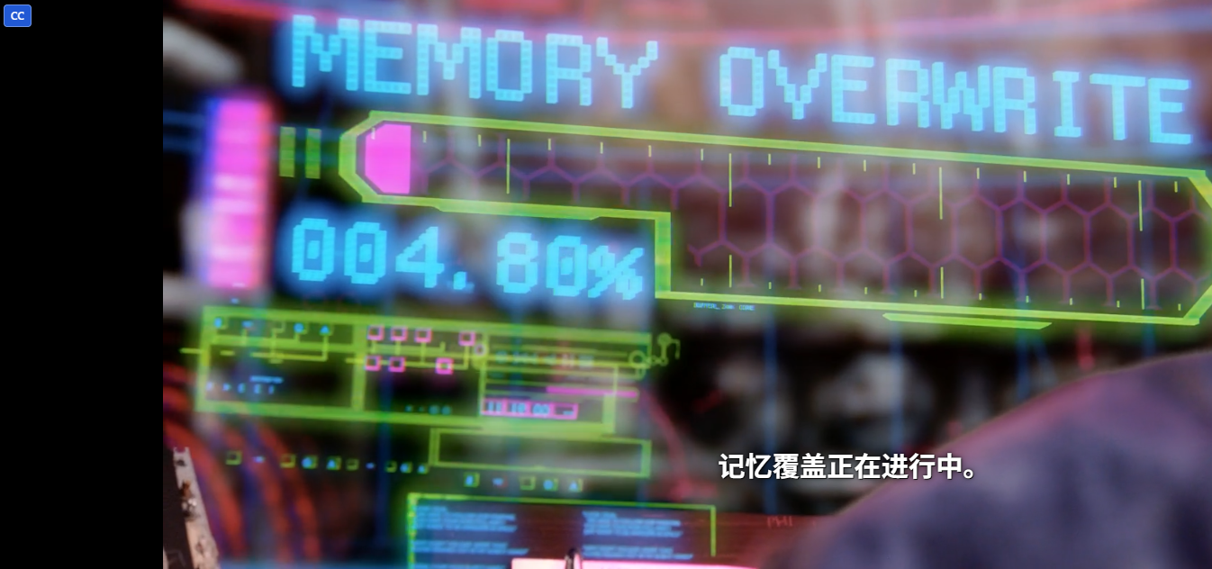 Live caption overlay generated directly on top of the playing video